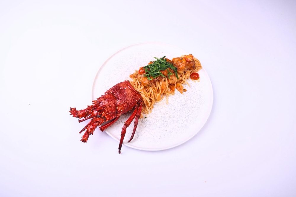 Spaghetti with lobster
