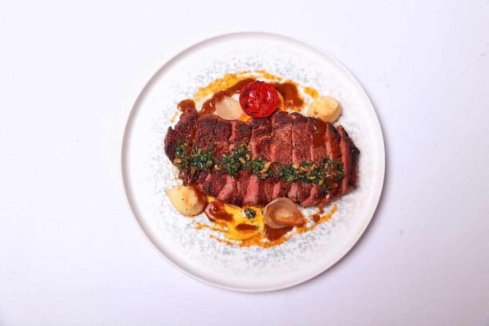 Young Angus ribeye steak