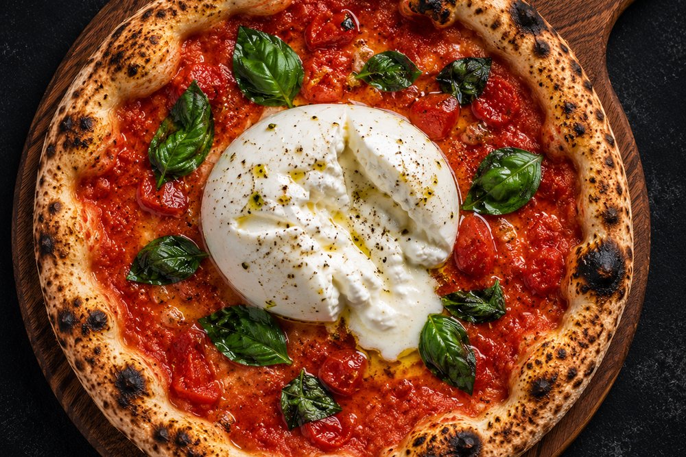 Burrata pizza