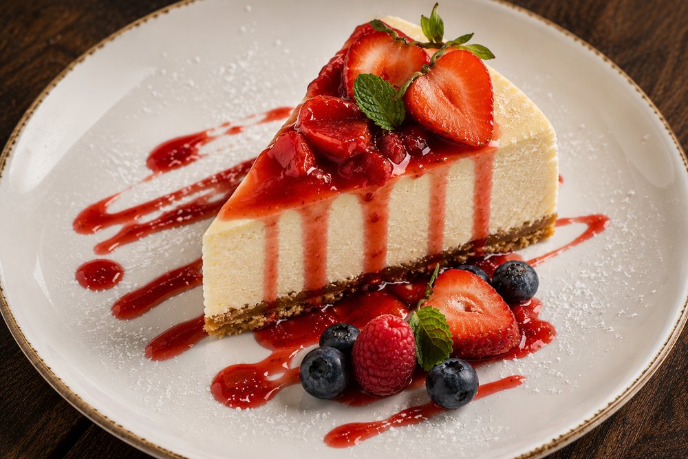 Cheesecake with berries
